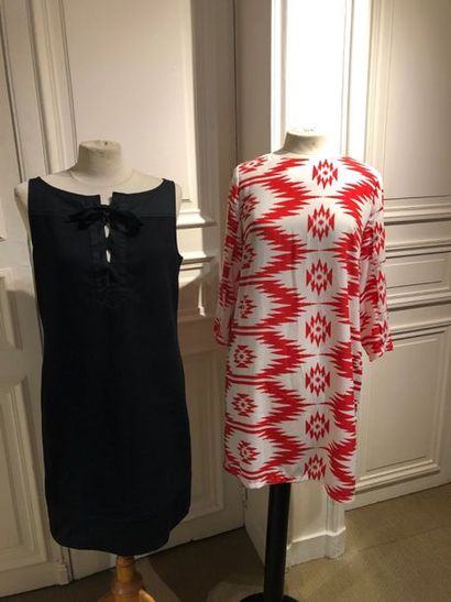 DIANE VON FURSTEMBERG. Robe en piqué de coton...