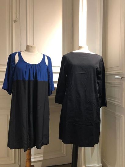 SONIA BY SONIA RIQUEL. Robe en soie bleu...