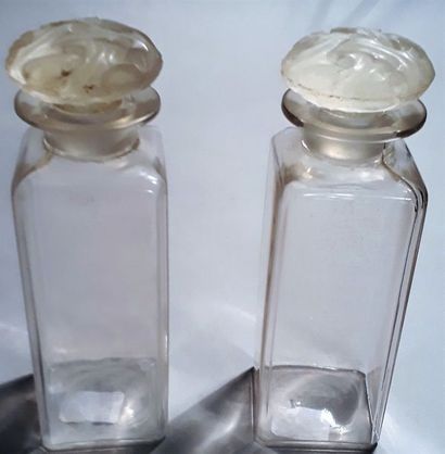 LALIQUE.

 Paire de flacons EAU DE TOILETTE...