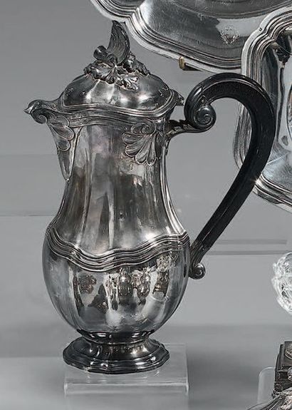 Verseuse en argent (950) de forme balustre,...