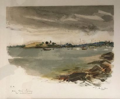 Jacques BERGER (1902-1977) :

BATEAUX AMARRES...