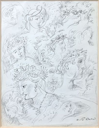 André MASSON (1896-1987) : 

TETES ELASTIQUES....