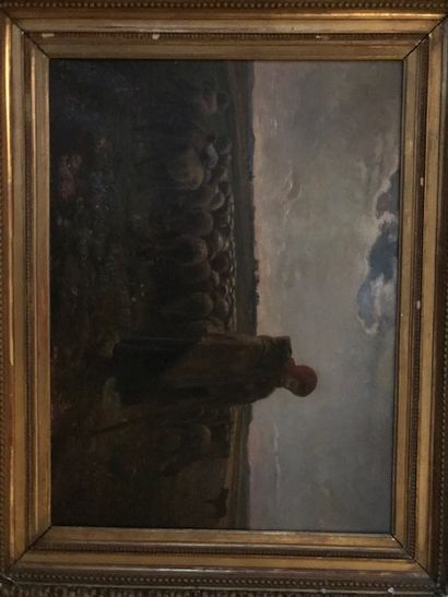 D'après Jean-François MILLET :

BERGERE GARDANT...