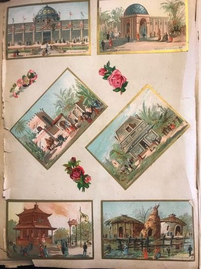 Album de chromolithographies, grand in-folio,...