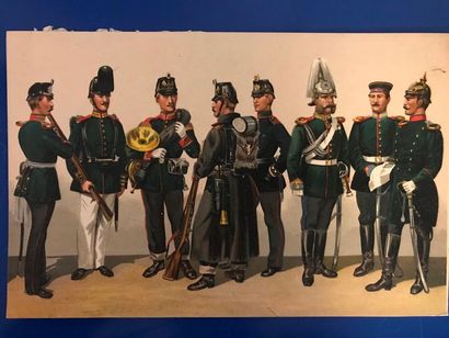 Lot de reproductions en chromolithographies...