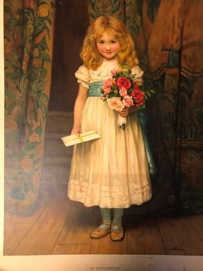 Lot de reproductions en chromolithographies...