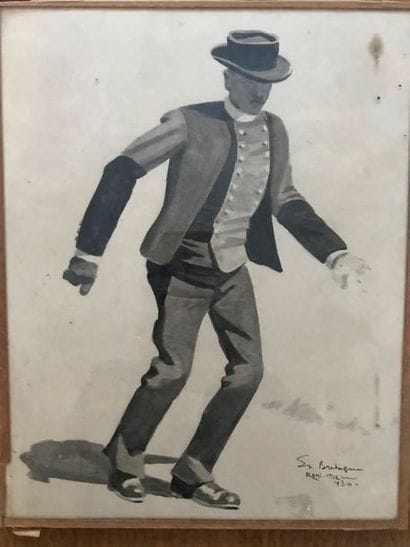 Léon RENI-MEL (1893-1984) : BRETON MARCHANT....