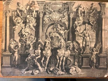 Ensemble de gravures anciennes à sujets historiques,...