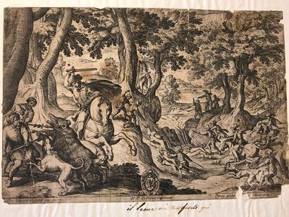 Ensemble de gravures anciennes à sujets historiques,...