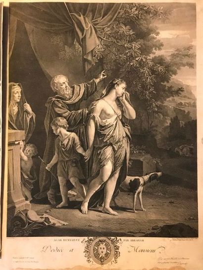 Fort ensemble de gravures anciennes, notamment...