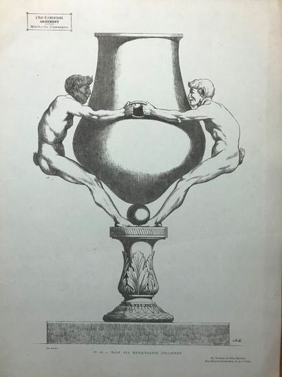 Petit ensemble de gravures, à sujets d'éléments...