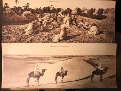 Ensemble de photographies orientalistes comprenant...