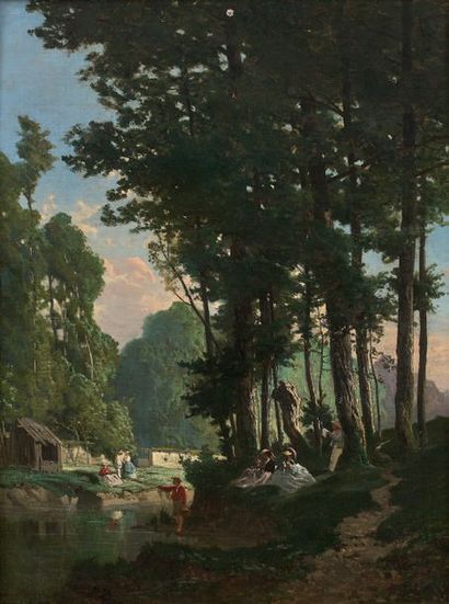 Alexandre DEFAUX (1826-1900):
PAYSAGE DE...