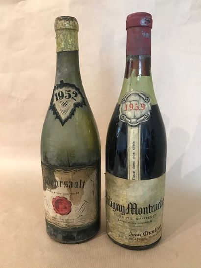 Réunion de deux vins de Bourgogne anciens:
-...