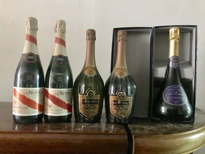 Réunion de champagnes:
- Bouteille (en forme...