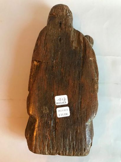 Vierge à l'Enfant, groupe d'applique en bois...