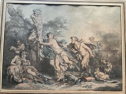 D'après Jacques Philippe CARESME:
BACCHANALE.
Paire...