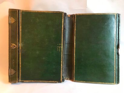 Grand portefeuille formant écritoire, en...