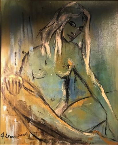* Ch. ETAVE SAND: MODÈLE ASSIS.
Huile sur...