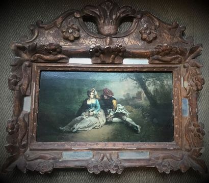 Léonard SAUERFELT (c. 1840-?) d'après Watteau:
*...
