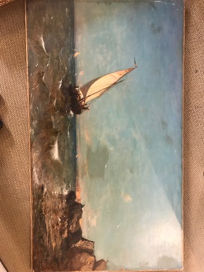 Adolphe APPIAN (1818-1898):
BORD DE MER ANIMÉ...