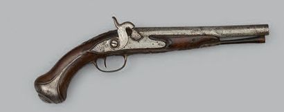 Pistolet d'arçon à silex transformé à percussion,...