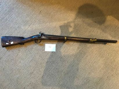 Fusil réglementaire à silex transformé à...