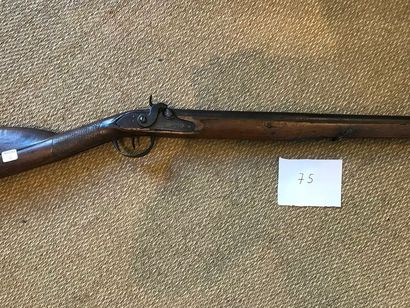 Fusil de chasse à silex transformé à percussion,...