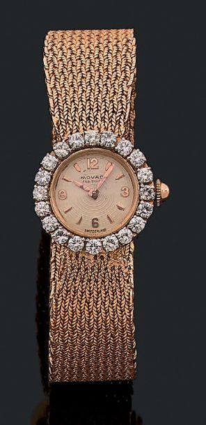 Montre bracelet de dame en or jaune 18K (750),...