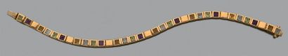 Bracelet ligne en or jaune 18K (750), à maillons...
