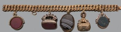 * Bracelet en or jaune 18K (750), à maille...