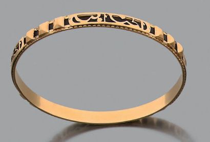 * Bracelet demi-jonc en or jaune 18K (750),...
