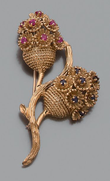 * Broche en alliage d'or jaune 14K (585),...