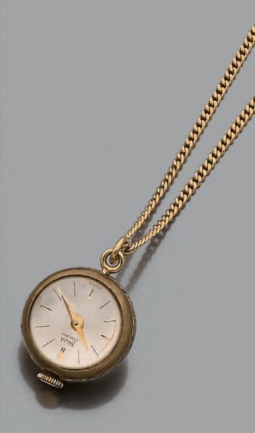 Sautoir en or jaune 18K (750), à maille gourmette...