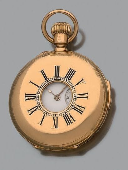 Montre de col demi-savonnette à remontoir...
