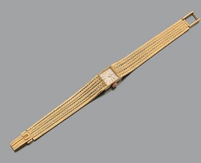 Montre bracelet de dame en or jaune 18K (750),...