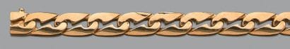 Bracelet en or jaune 18K (750), les maillons...
