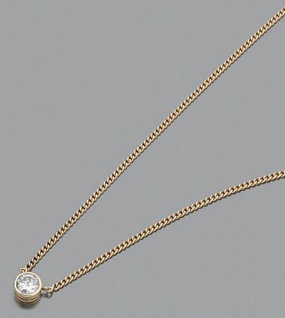 Collier en or jaune 18K (750), à maille gourmette...