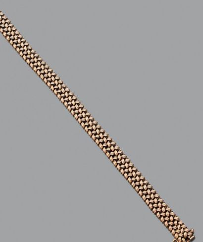 Bracelet ruban souple en or jaune 18K (750),...