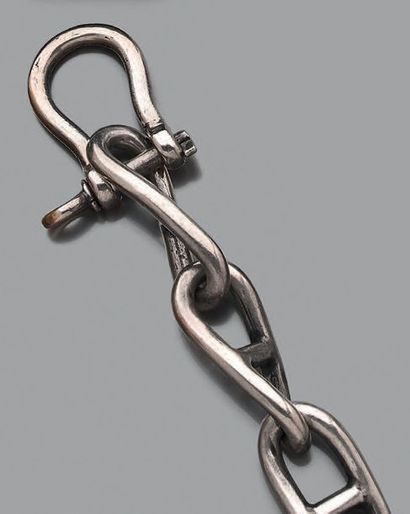 Bracelet en argent à maille marine torse.
Long.:...