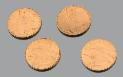 ETATS-UNIS
Quatre pièces de vingt dollars...