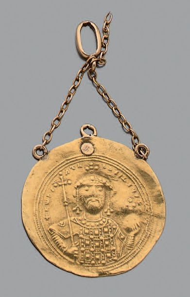 EMPIRE BYZANTIN, avant 1453.
Pièce en or...