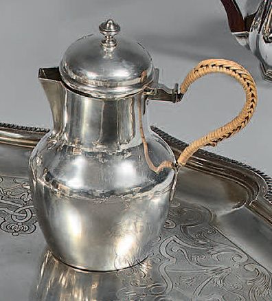 Verseuse dite bouillotte en argent (950),...