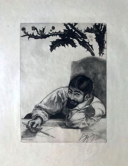 Louis LEGRAND (1863-1951)
AUTOPORTRAIT, 1896.
Aquatinte,...