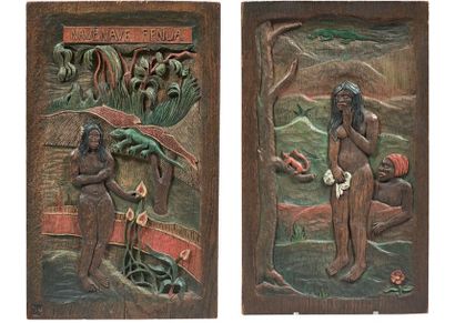 D'après Paul GAUGUIN
Paire de panneaux en...