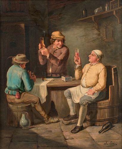 Julian E. LEVI (1900-1982)
TROIS HOMMES DANS...