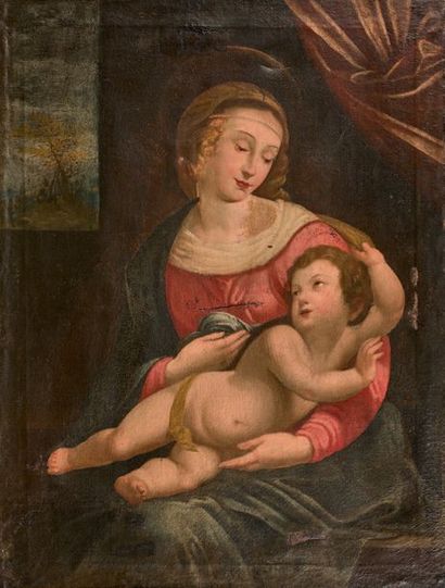 ECOLE ITALIENNE DU XVIIème SIECLE
VIERGE...