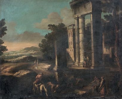 ÉCOLE ITALIENNE DU XVIIIÈME SIÈCLE
PAYSAGE...