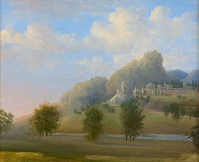 Ecole FRANCAISE vers 1800
PAYSAGE AVEC UN...