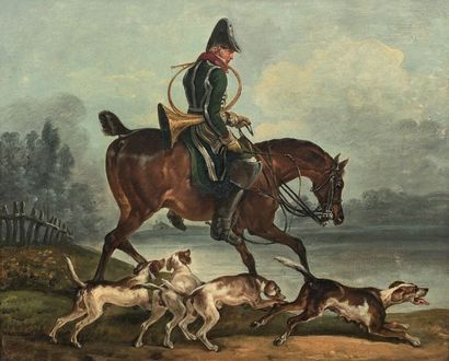 Carle VERNET (1758-1836)
PIQUEUR ET SA MEUTE...